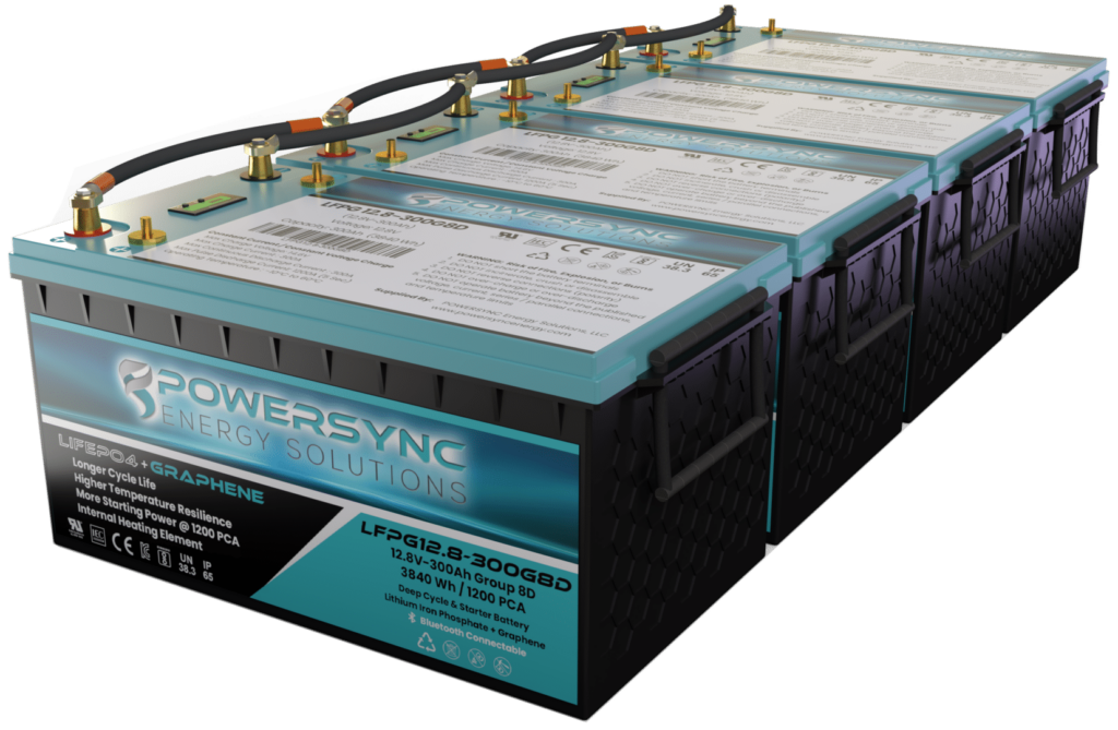 LFPG12.8-300G8D Batería de Litio de Doble Uso LiFePO4+Grafeno - POWERSYNC  Energy Solutions