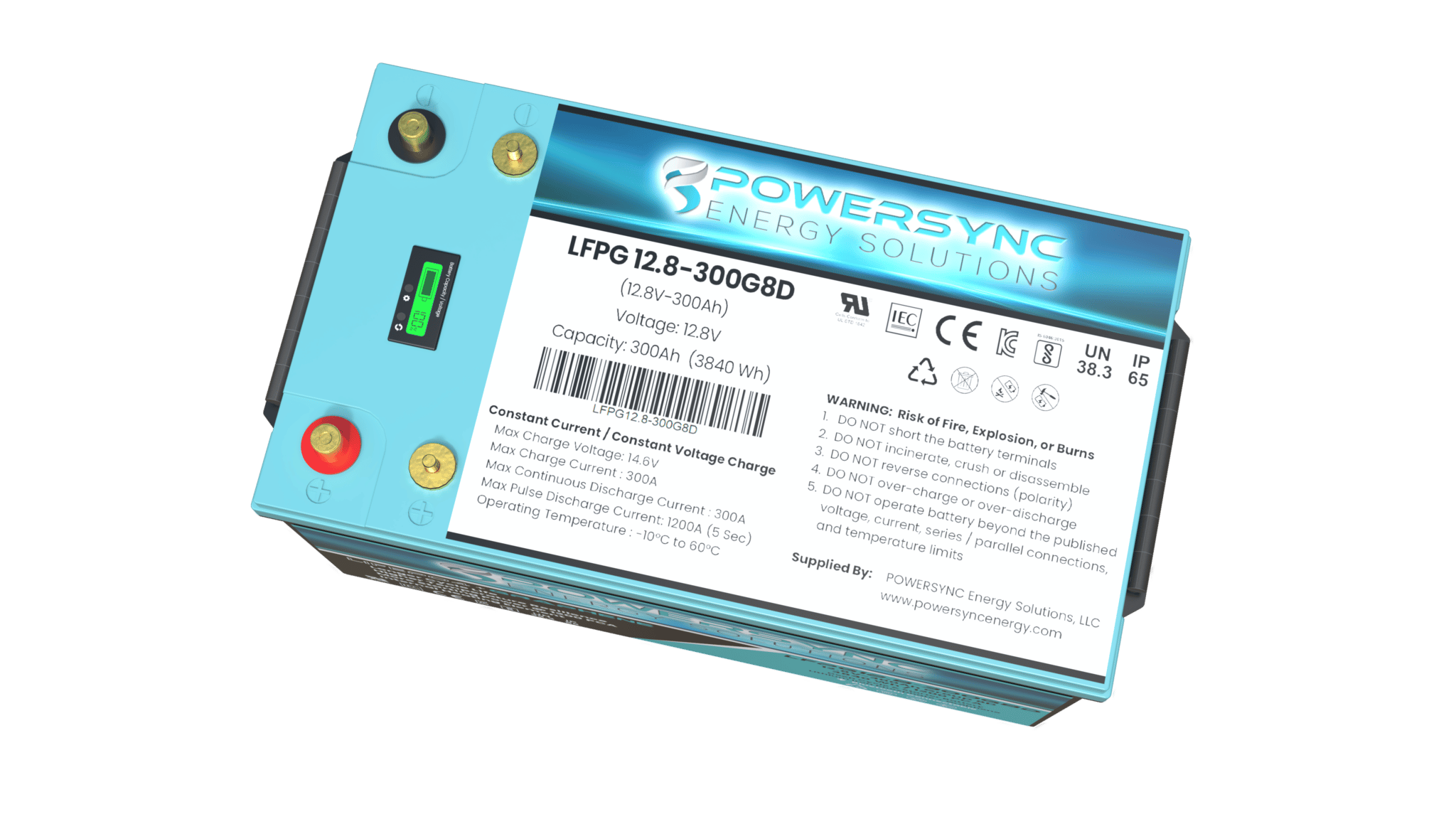 LFPG12.8-300G8D Batería de Litio de Doble Uso LiFePO4+Grafeno - POWERSYNC  Energy Solutions